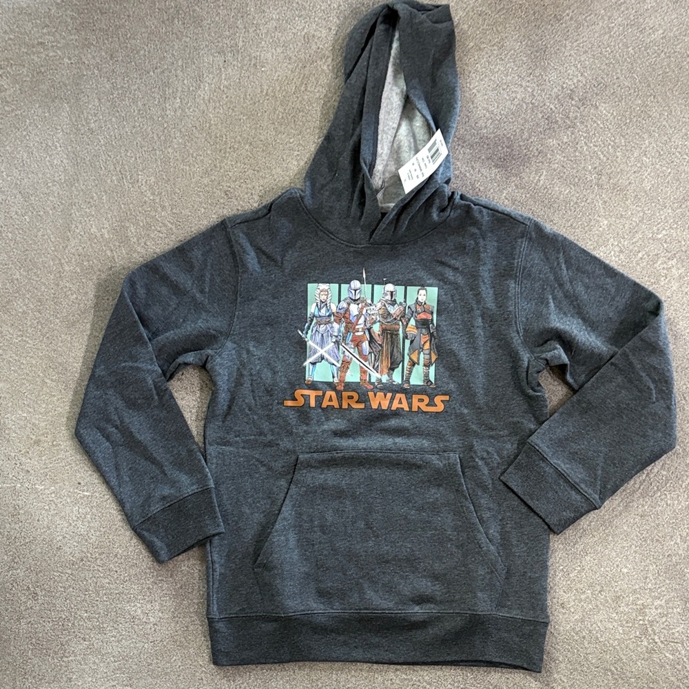 Boys Star Wars Charcoal Gray Hoodie (M)